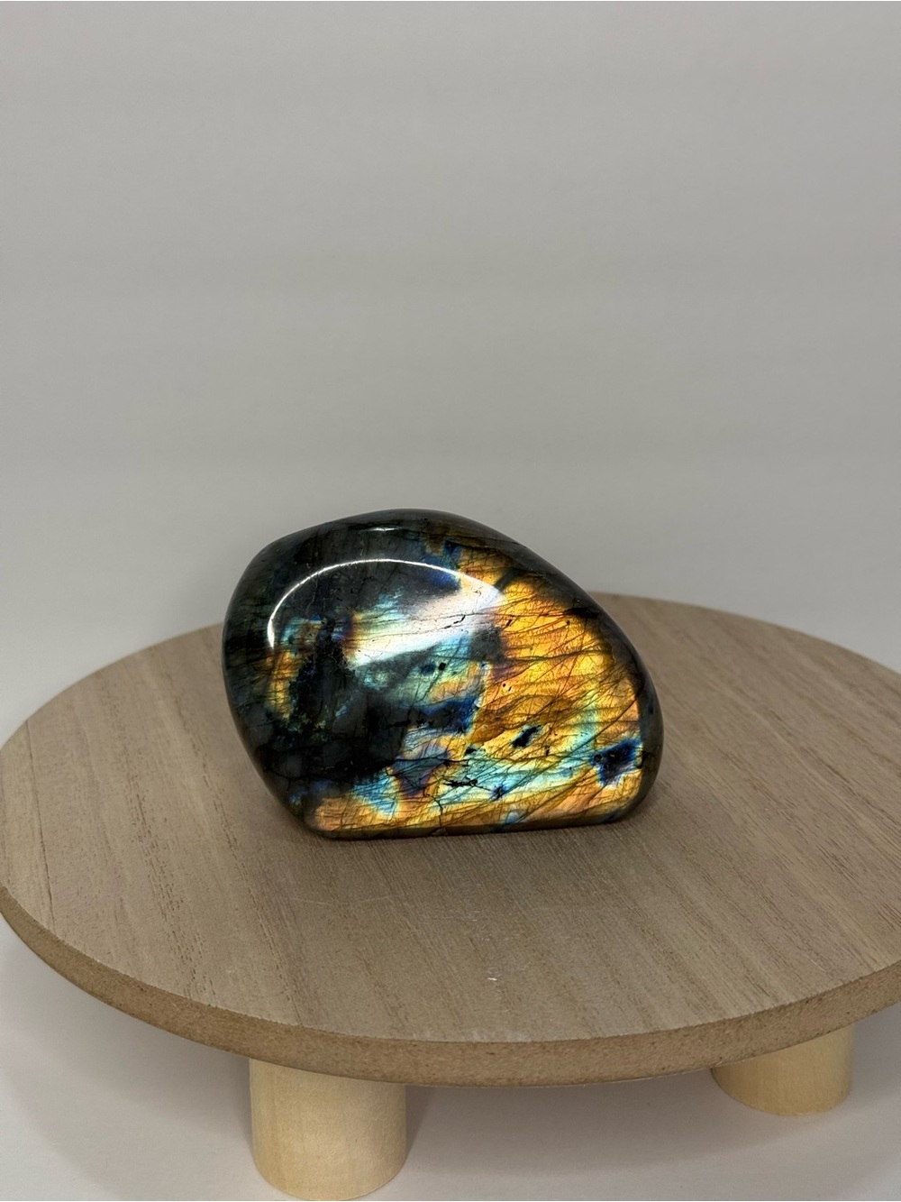 Labradorite Blue & Golden High Flash Freeform | Polished Display Crystal